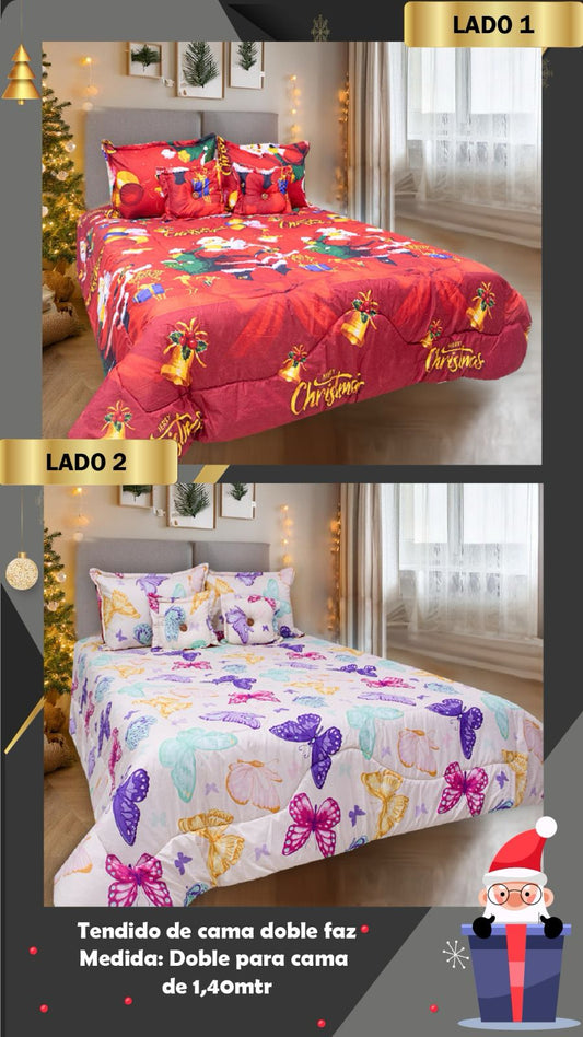 Tendido De Cama Doble Fas Navideno