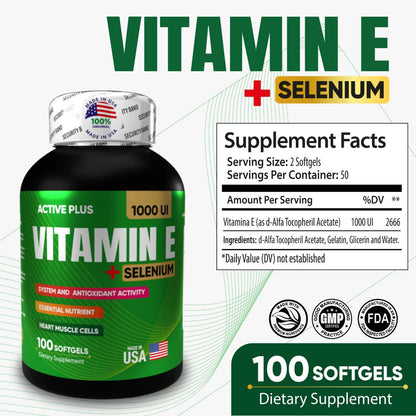 Vitamin E Selenium 1000 Ui Softgels